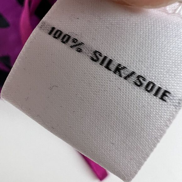 DIANE VON FURSTENBERG Reina Mini Dress Long Sleeve Purple Sheath Silk Size 4 DVF - Picture 11 of 12